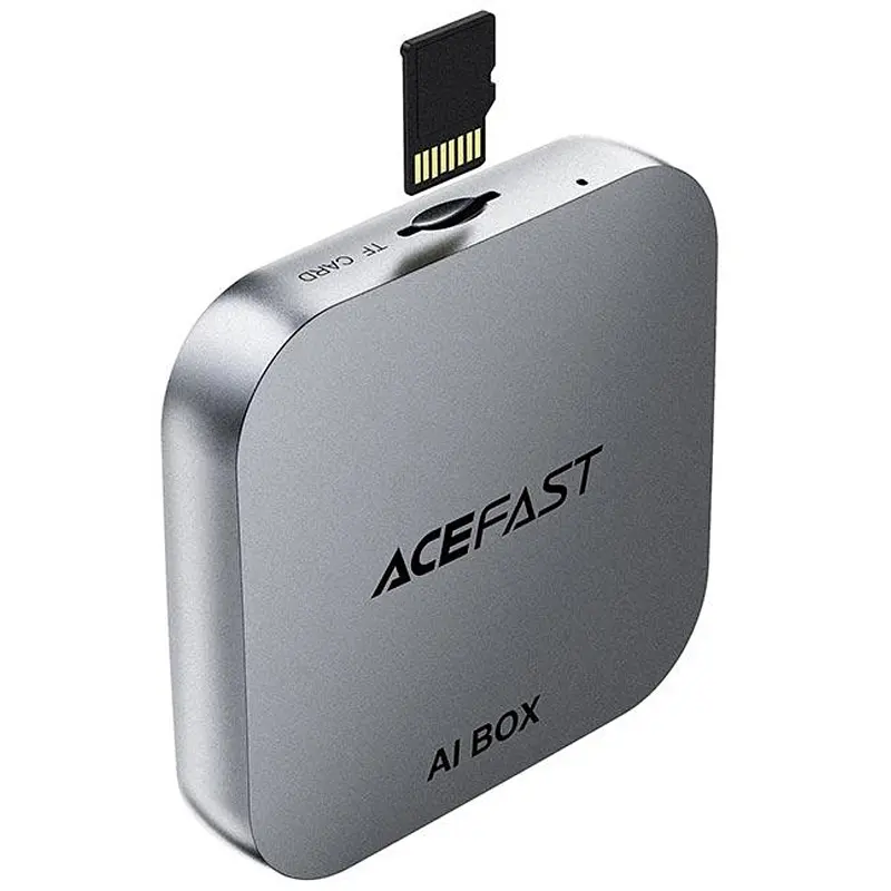 Адаптер QC2 AI Box бездротовий CarPlay для авто/Android Auto Metal gray Acefast teh0030547