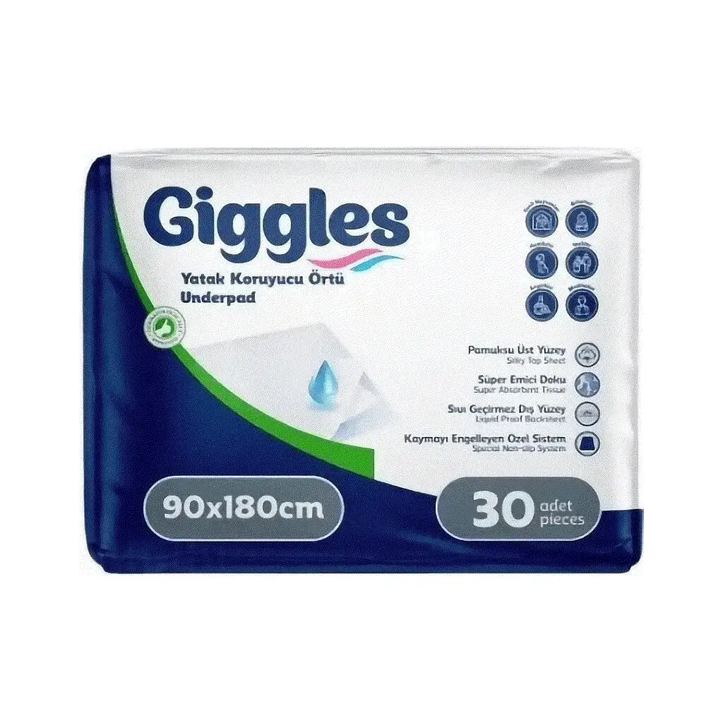 Пелюшки для малюків Giggles 90х180 см 30 шт (8680131206308)