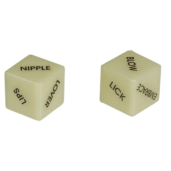 Неонові кубики Love Dice Glow In The Dark білі, 2 шт. - фото 4