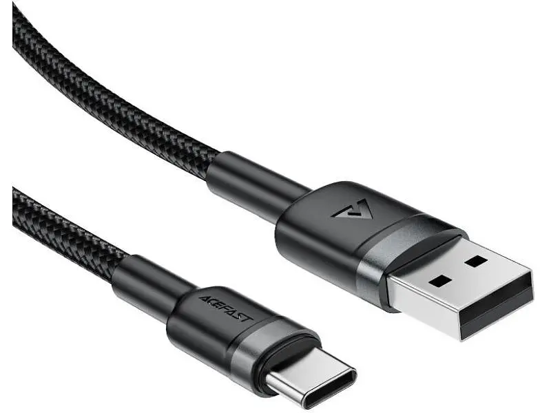 Кабель USB Type-C Acefast C22-04 USB Type-A to USB Type-C 2.0 60W 1.2 m Black (6974316285144) - фото 2