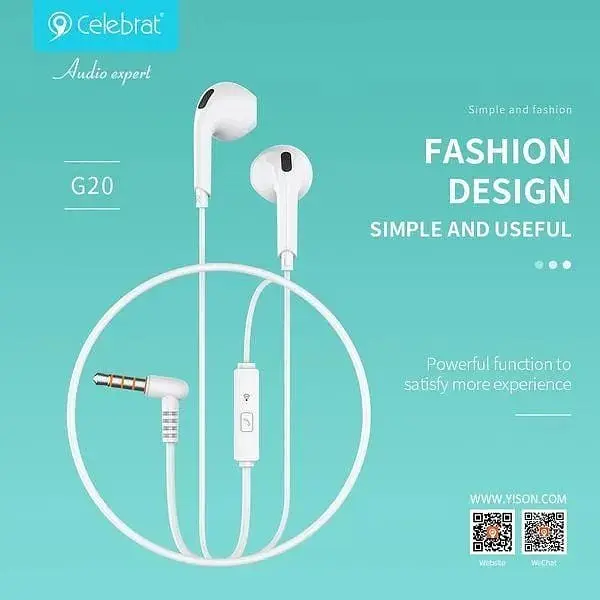 Навушники Celebrat G20 Wired Earphones Black - фото 2