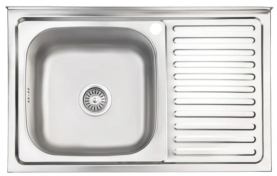 Кухонна мийка Brinex 5080-L 0.6 мм, накладна BRIN5080LSAT06