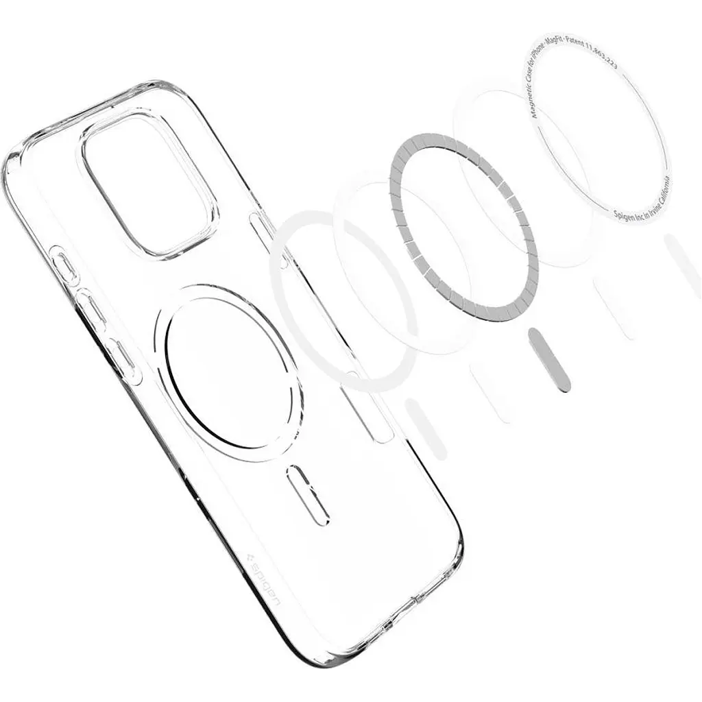Чохол Spigen Liquid Crystal with MagSafe для Apple iPhone 16 Pro Crystal Clear (ACS08389) [122071] - фото 7