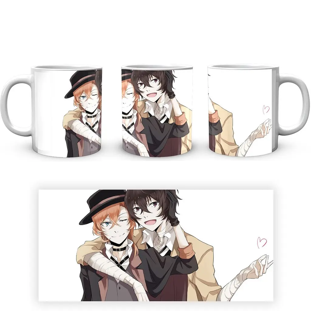 Кружка GeekLand Bungou Stray Dogs Проза Бродячих Псов Чуя Дазай BSD 27 330 мл белая - фото 4