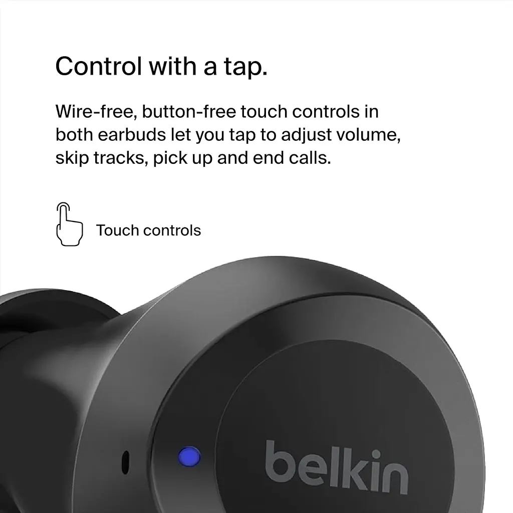 Наушники TWS Belkin Soundform Bolt True Wireless черный (AUC009BTBLK) - фото 6