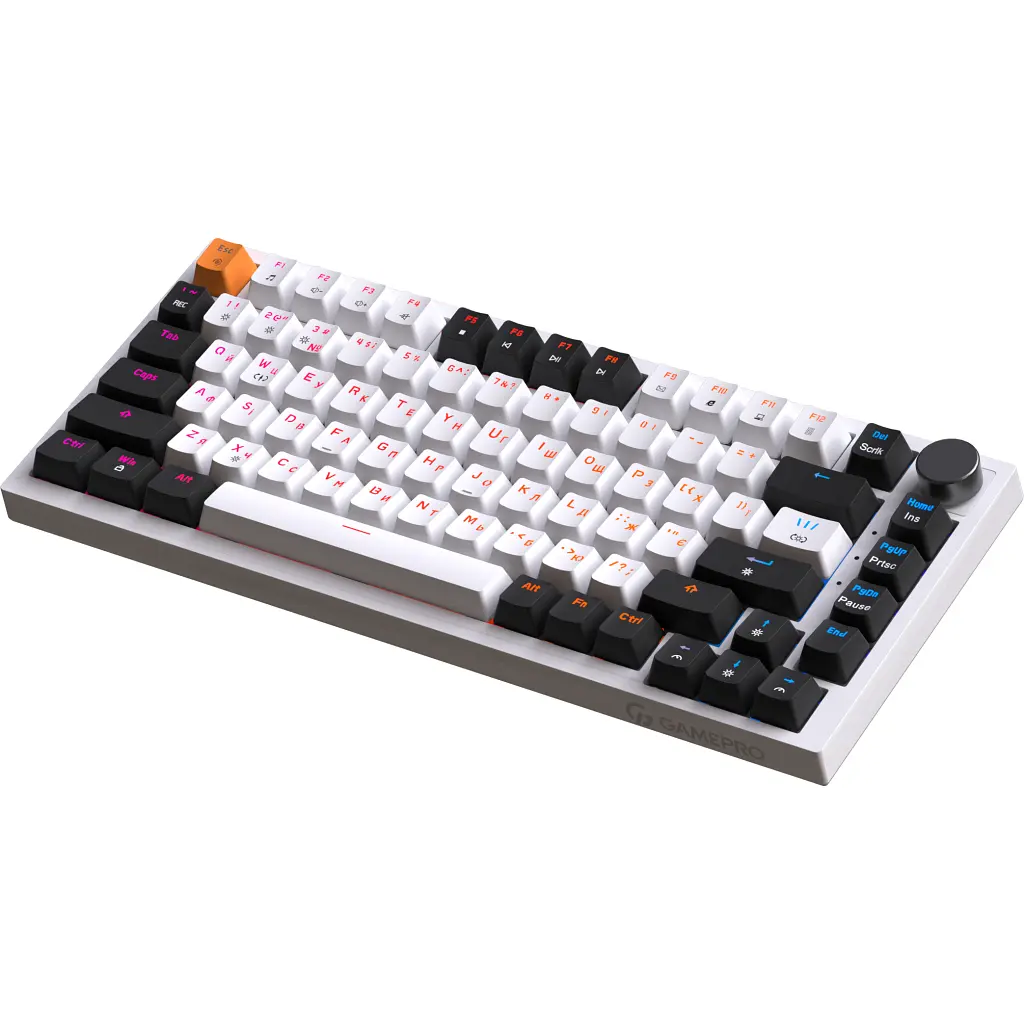 Клавіатура GamePro MK160W Hot-Swap Red Swich RGB USB UA White (MK160W) - фото 4