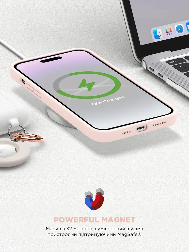 Силіконовий чохол ArmorStandart ICON2 MagSafe для Apple iPhone 14 Pro Chalk Pink - фото 9