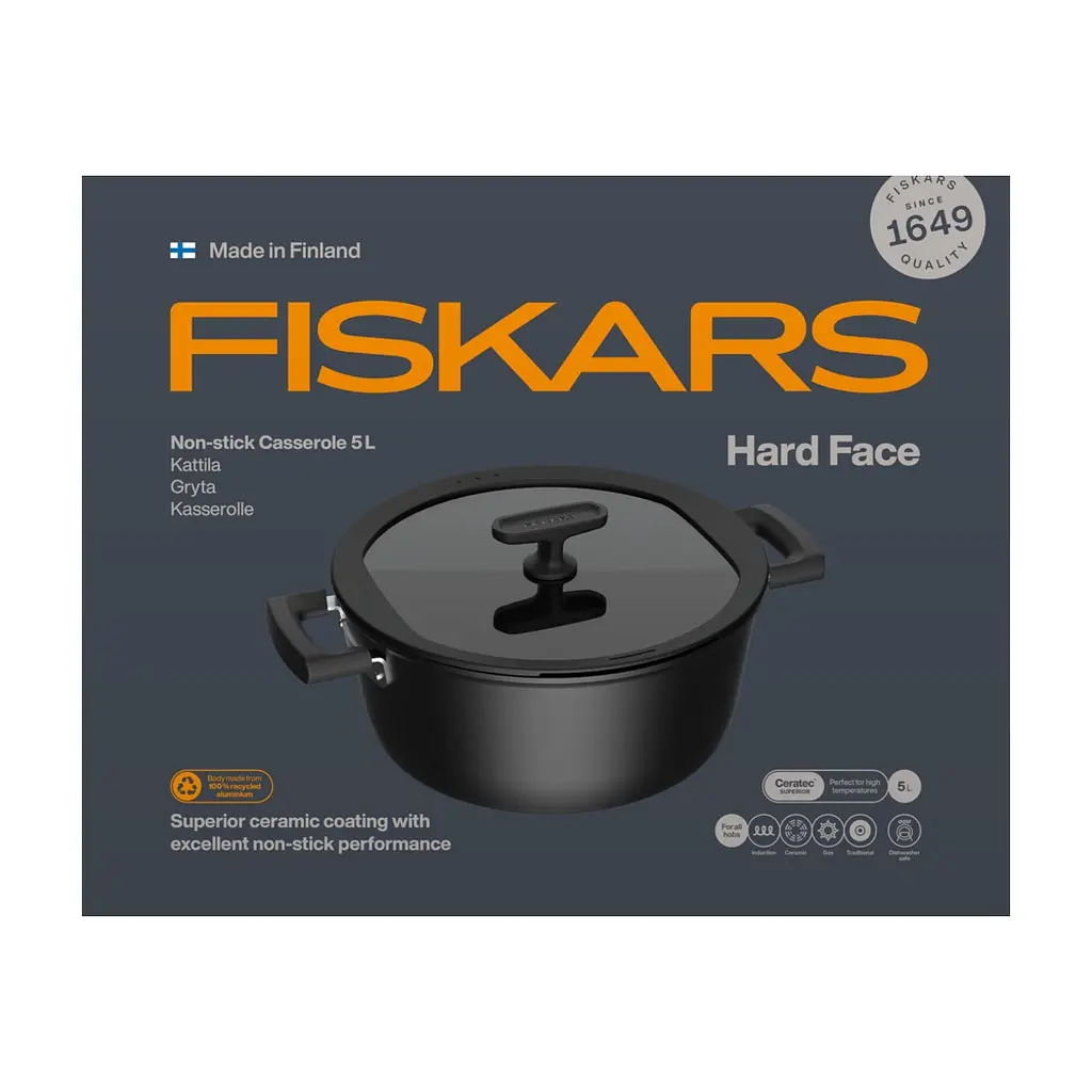 Каструля Fiskars Hard Face 5 л (1075527) - фото 6