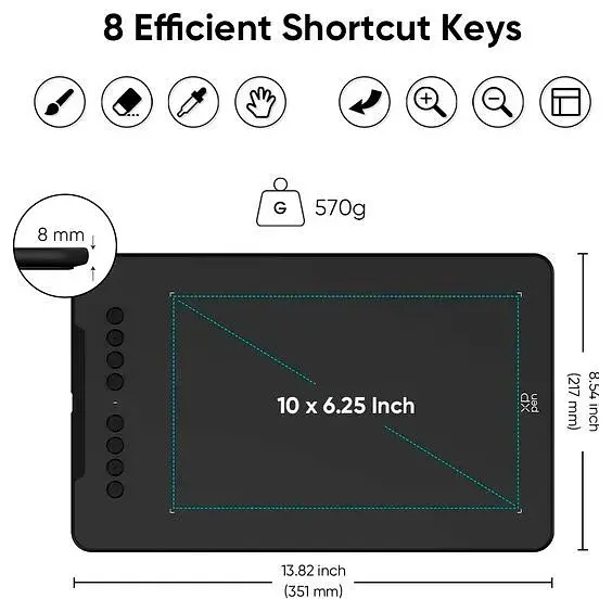 Графический планшет XP-Pen Deco 01 V3 Black [118667] - фото 3