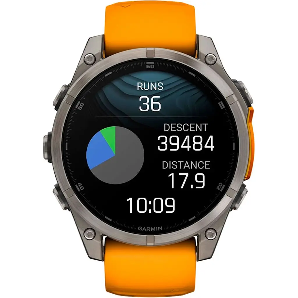 Смарт-годинник Garmin Fenix 8 AMOLED Sapphire 47mm Titanium with Spark Orange/Graphite Silicone Band (010-02904-10) [115077] - фото 10