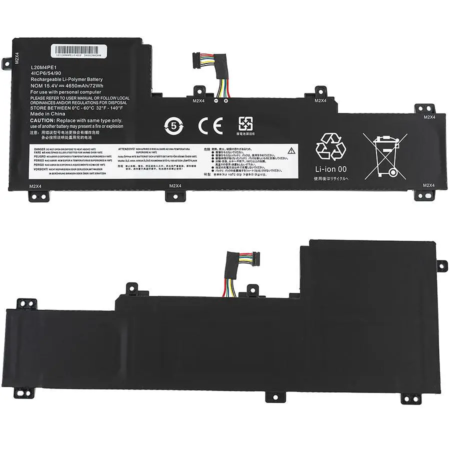 Батарея для ноутбука Lenovo L20M4PE1 (IdeaPad 5 Pro 16ACH6 5 Pro 16ARH7) 15.4V 4650mAh 72Wh Чорний - фото 2