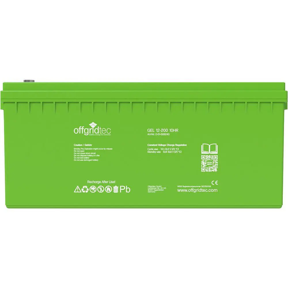 Акумулятор Offgridtec GEL 12V 200 Ah C10 - фото 3
