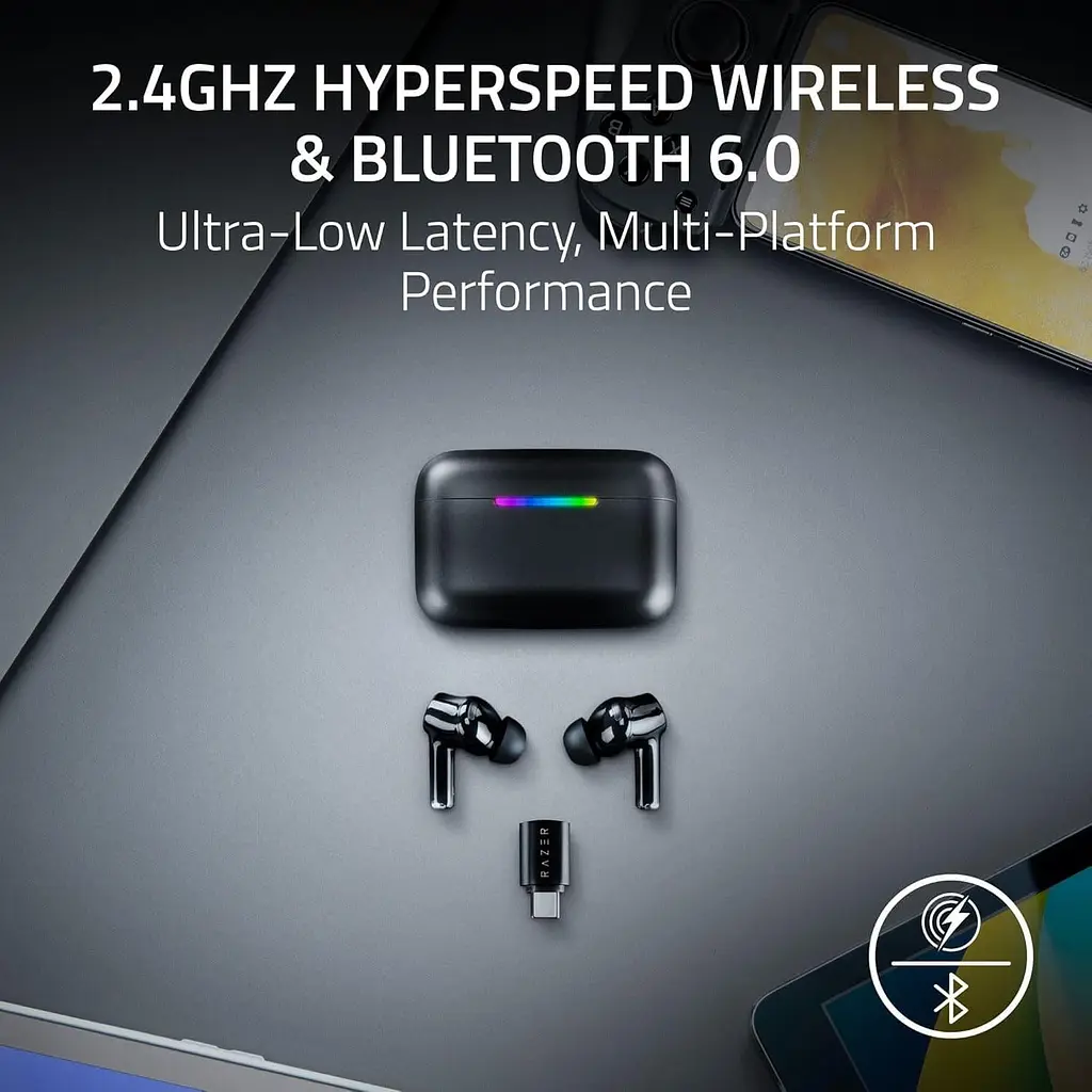 Навушники Razer TWS Hammerhead V3 Hyperspeed (RZ12-05610100-R3G1) - фото 10