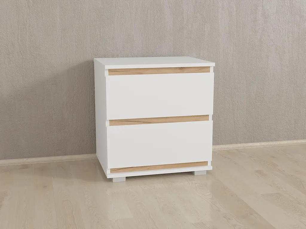 Тумба прикроватная Moreli Forte Alicia 502x535x390 мм белый дуб крафт (id27-b7-white-plank-kraft) - фото 2