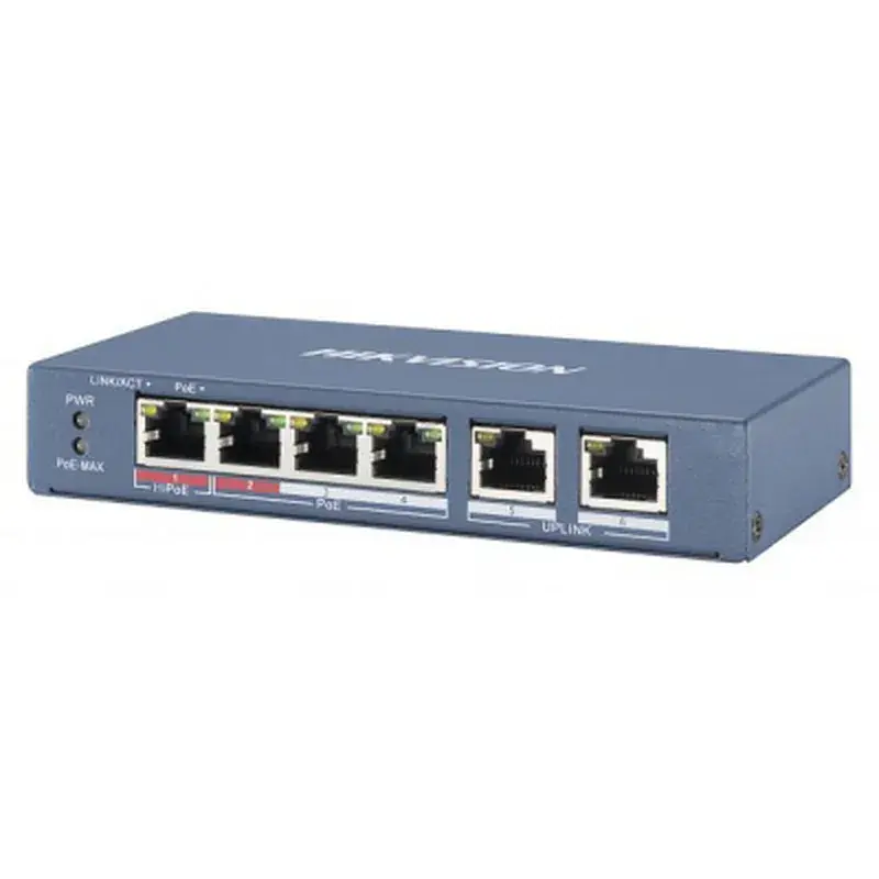 Комутатор мережевий Hikvision DS-3E0106HP-E - фото 3