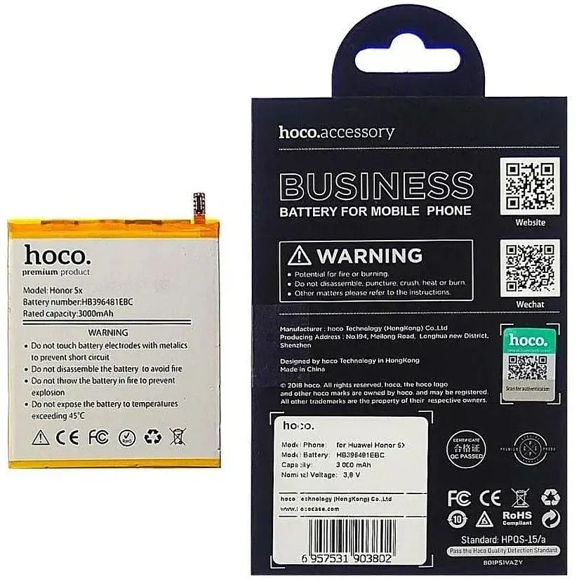 Акумулятор Hoco HB396481EBC для Huawei Honor 5X G8 GR5 Y6 II - фото 2