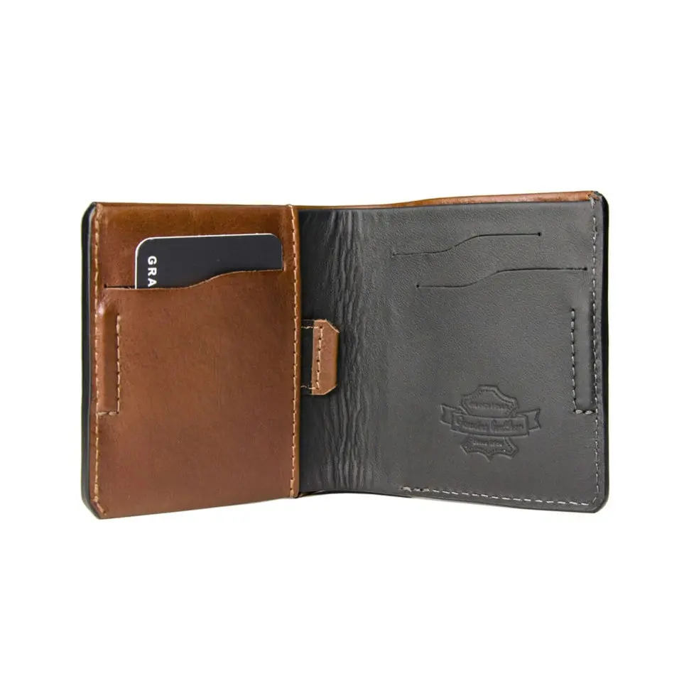 Мужской кожаный кошелек Grande Pelle 10х10х2 см acs0029266 - фото 4