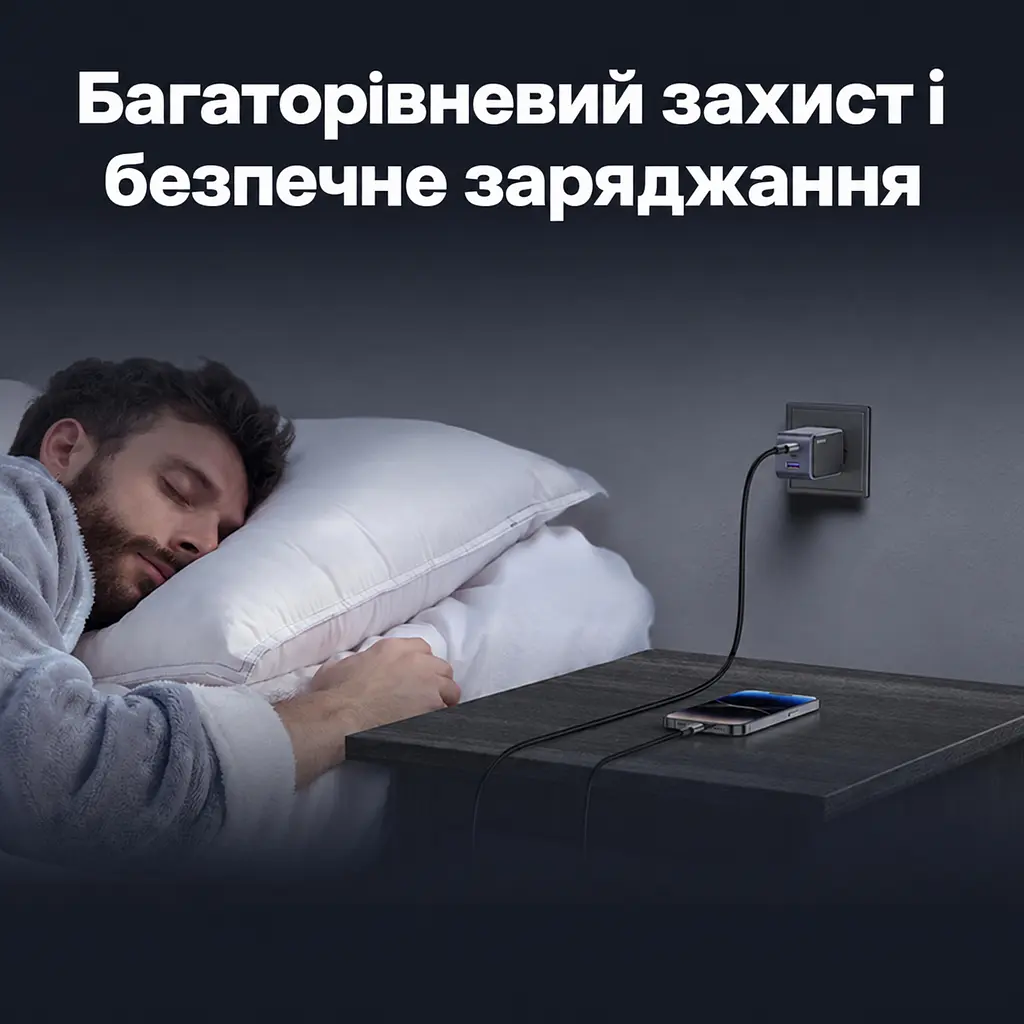Мережевий зарядний пристрій UGREEN X553 до 65 Вт 2 USB-C + USB-A PD 3.0 QC 4.0+ PPS (35042) - фото 11