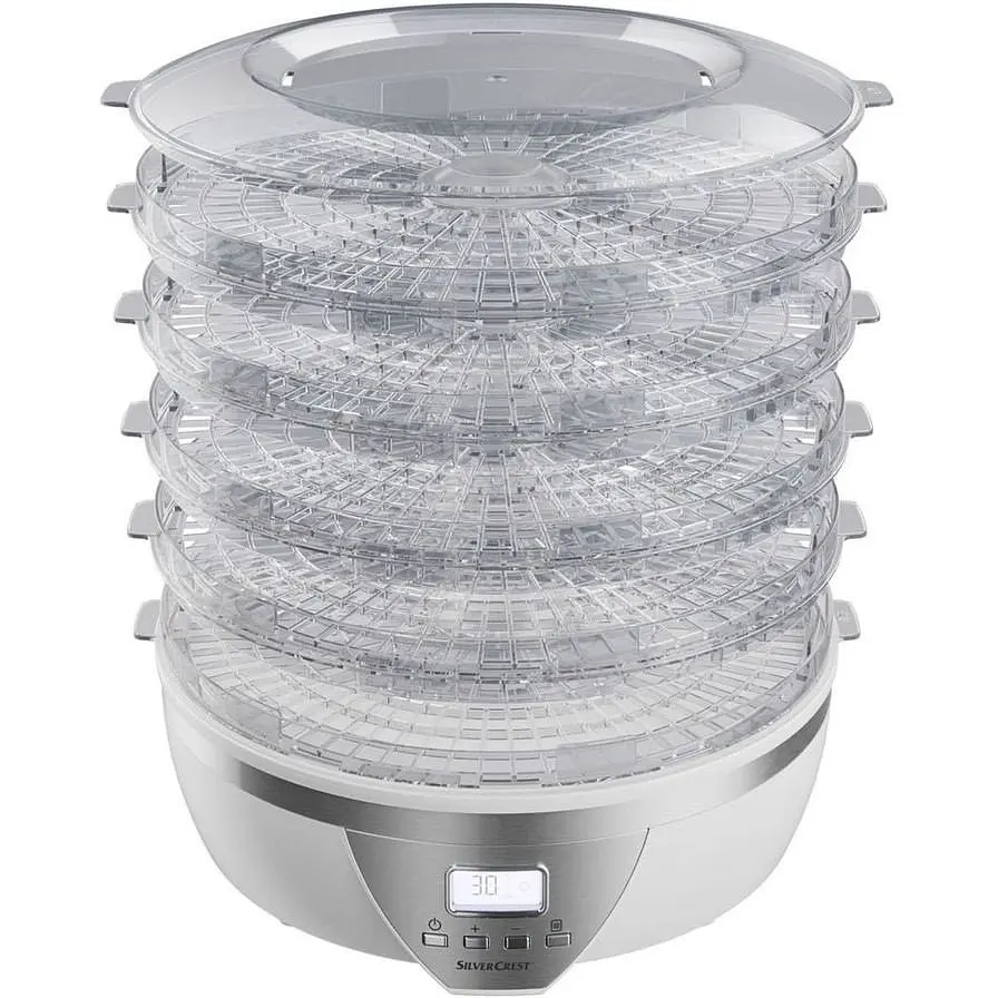 Дегидратор-сушилка для овощей и мяса SilverCrest SDA 350 A2 350 Вт до 70°С автоматическая 5 лотков - фото 3