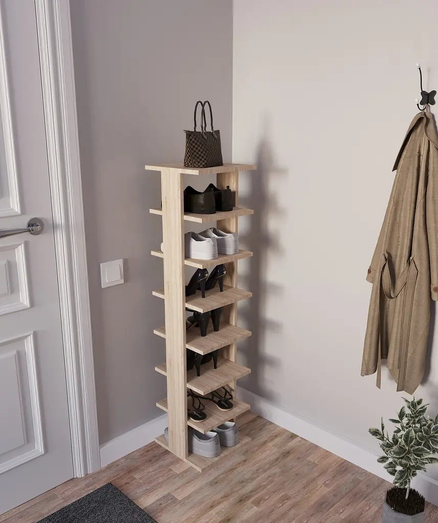 Полиця для взуття Flamecame висока для дому на 7 пар із ДСП OF-1 - фото 7