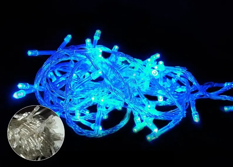 Гірлянда зовнішня пряма 200 led RGB color (білий) 5мм 20м - фото 8