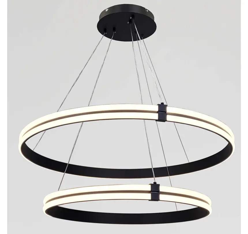 Чорна двоярусна LED люстра MD78099/80+60BK Artlight 184 Вт - фото 3