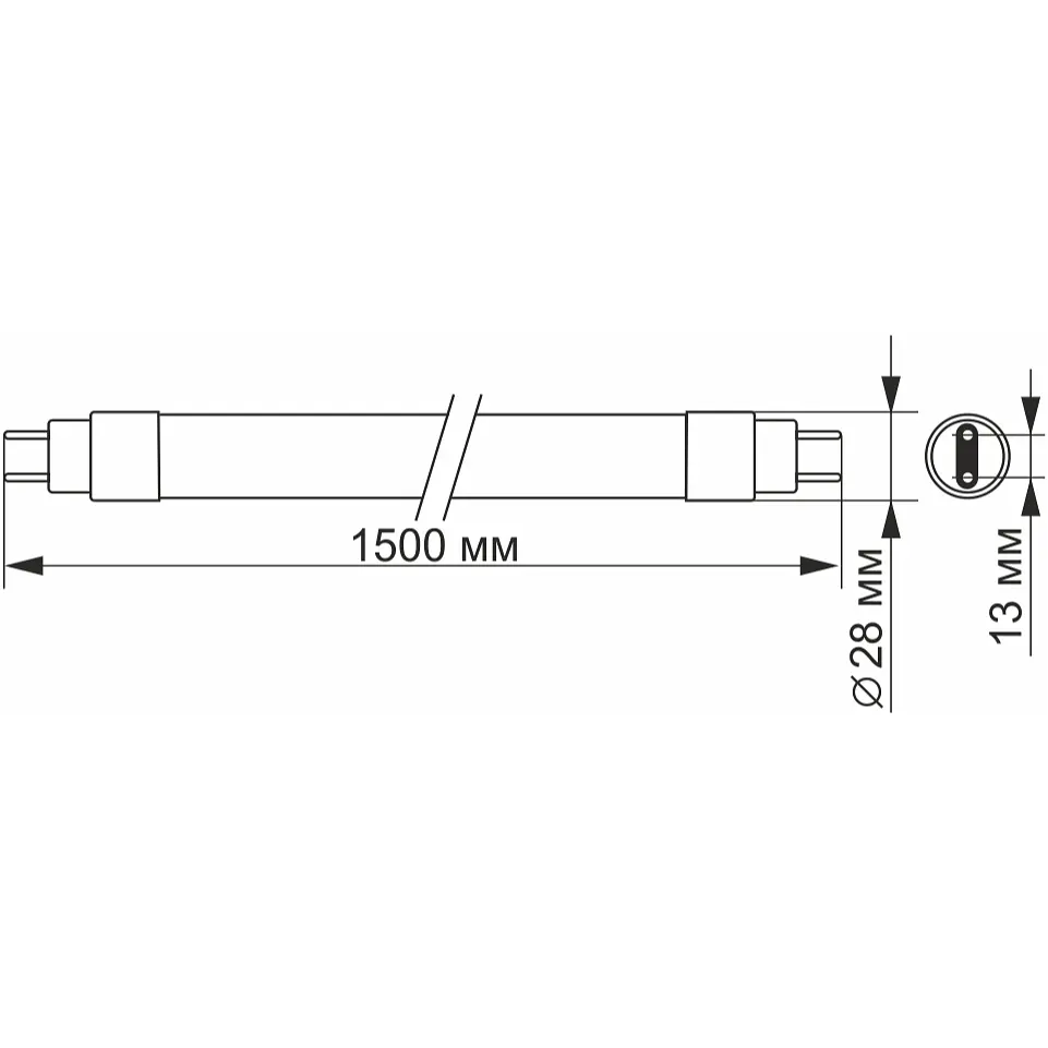 LED лампа VIDEX T8 24W 1.5M 4100K матова (VL-T8-24154) - фото 3