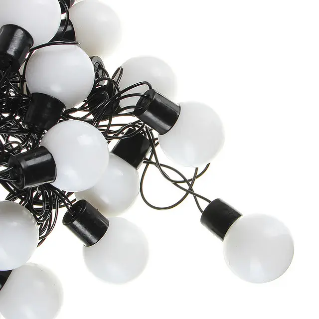 Гірлянда матова кулька 40LED 5м (флеш) 18мм, Новорічна бахрама, Світлодіодна гірлянда, Вулична гірлянда - фото 3
