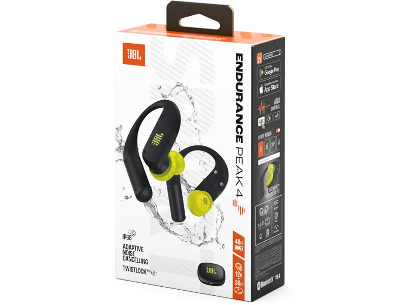 Навушники TWS JBL Endurance Peak 4 Black/Lime (ENDUPEAK4BLKL) - фото 8