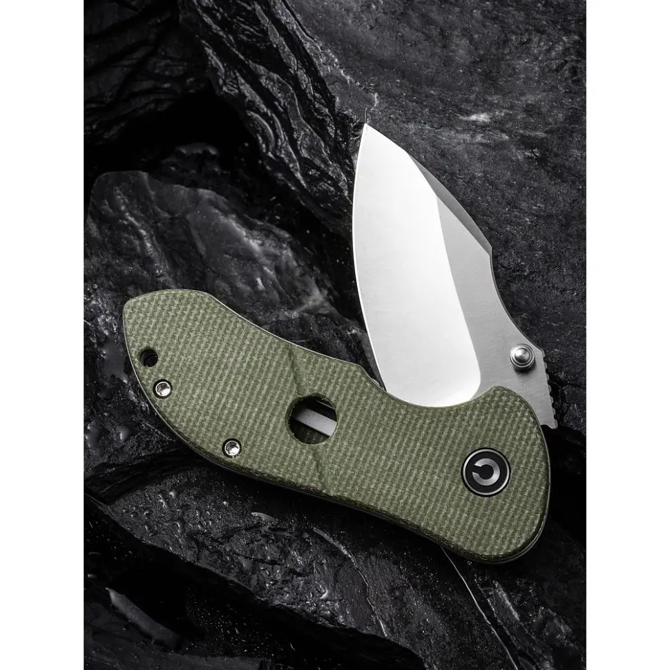 Ніж складаний кишеньковий Civivi Gordo, (6.4 см) D2 / Micarta оливковий - фото 12