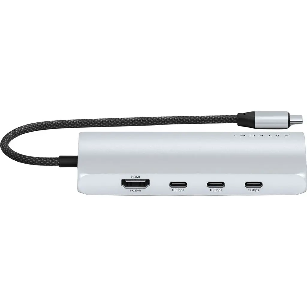 Адаптер Satechi USB-C Multiport Adapter 8K with Ethernet V3 Silver (ST-P8KES) - фото 4