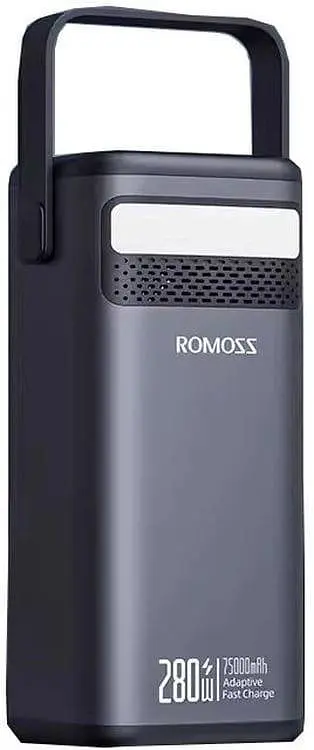 Акумулятор портативний зовнішній 280 ВТ - Romoss Romoss 75000mAh PMT75 280W (PMT75-1E2-2113H) - фото 5