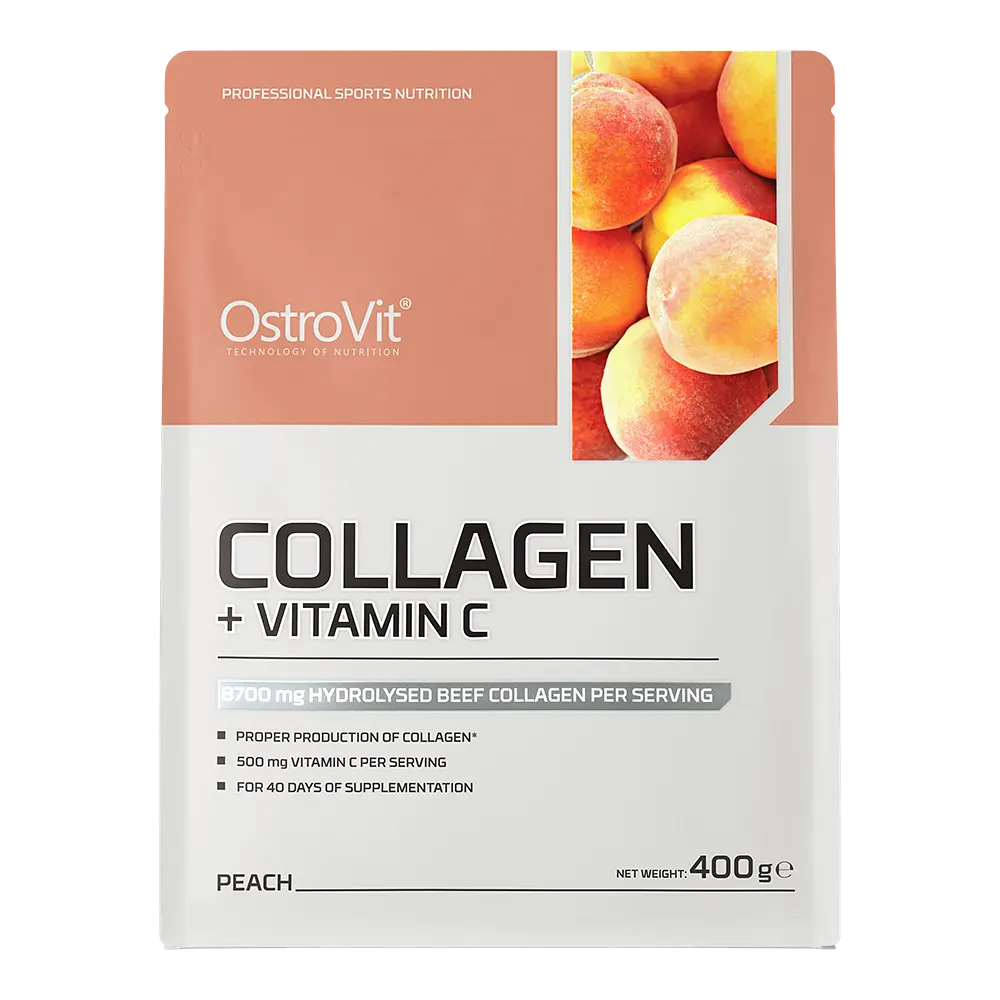 Для суглобів та зв'язок OstroVit Collagen + Vitamin C Peach 400 г - фото 2