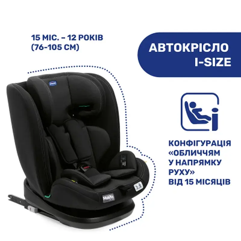Автокрісло Chicco Mokita i-Size, гр. 1/2/3, чорне (8058664167401) (87033.95) - фото 2