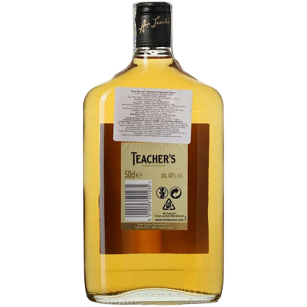Віскі Teacher's Highland Cream Blended Scotch Whisky, 40%, 0,5 л - фото 2