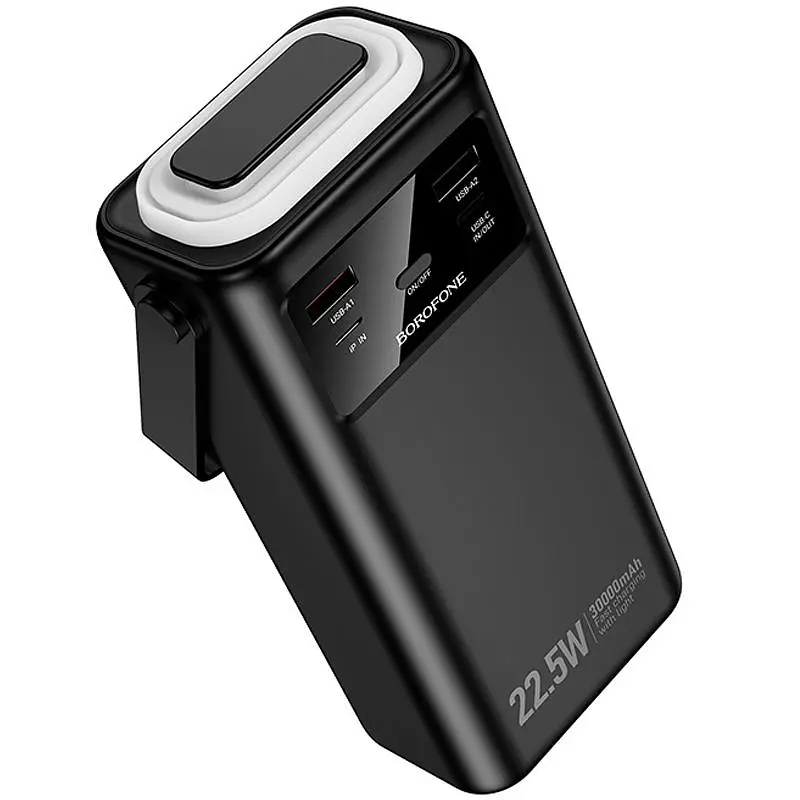 Портативное ЗУ Power Bank Borofone BJ65 High 22.5W+PD20W with cable 30000 mAh Black - фото 3