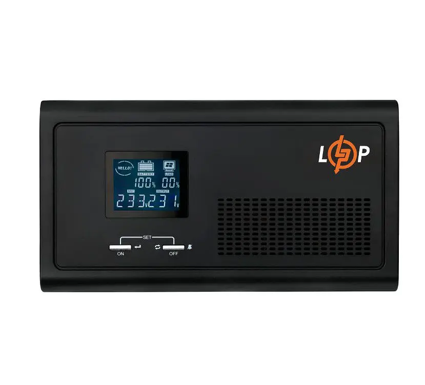 Источник бесперебойного питания с правильной синусоидой LogicPower LPEBPSW-1000VA+ 600Вт, LCD, 12V под внешний АКБ, заряд 30A - фото 2