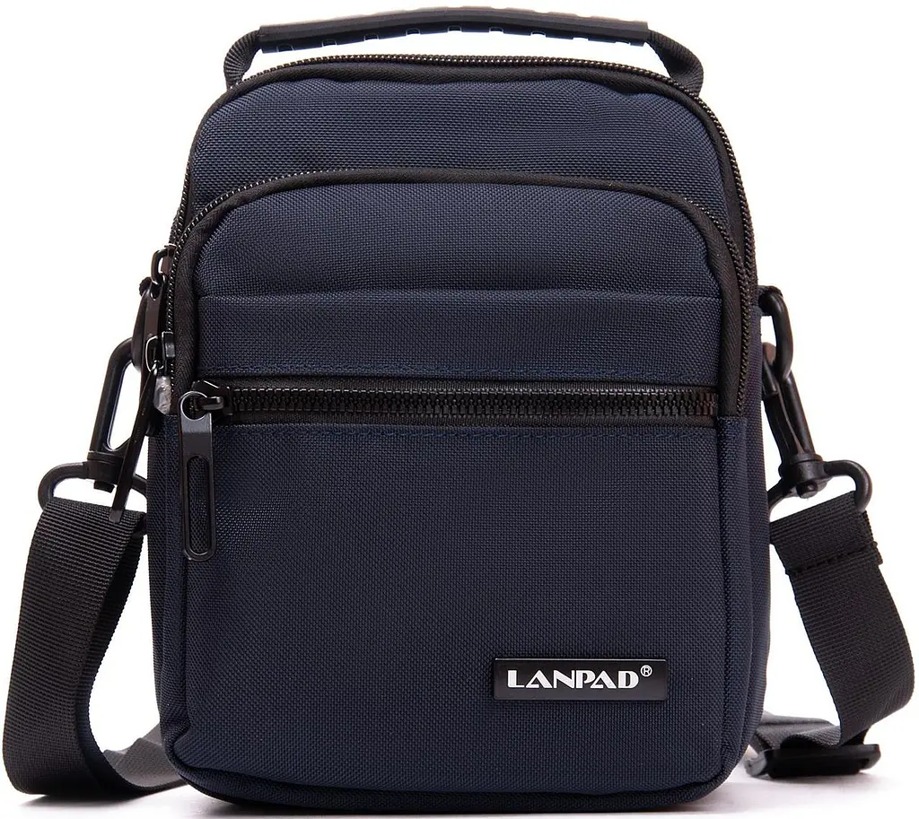 Сумка чоловіча на плече Lanpad нейлон Синя