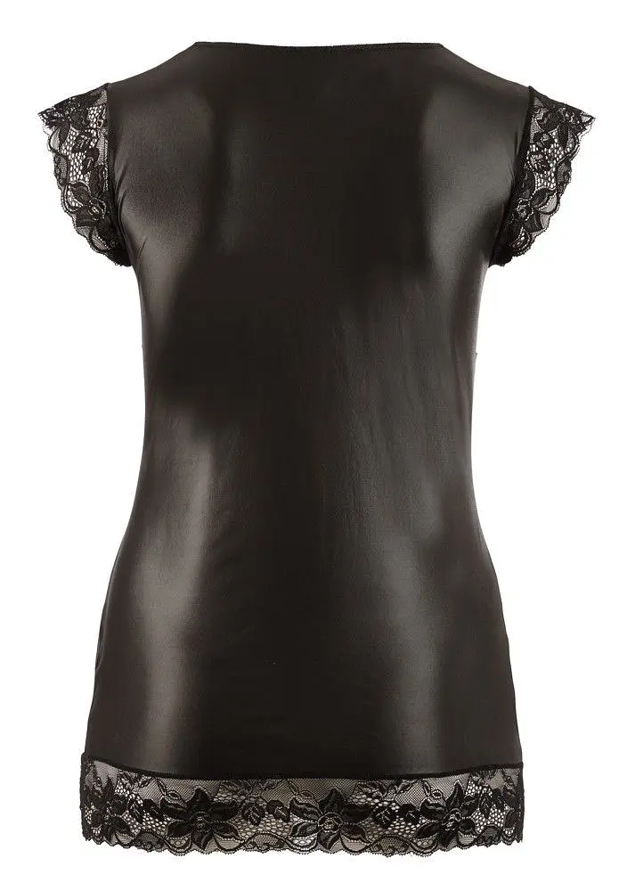 Міні-сукня Cottelli Curves Wet Look Dress, 3XL (чорний) - фото 5