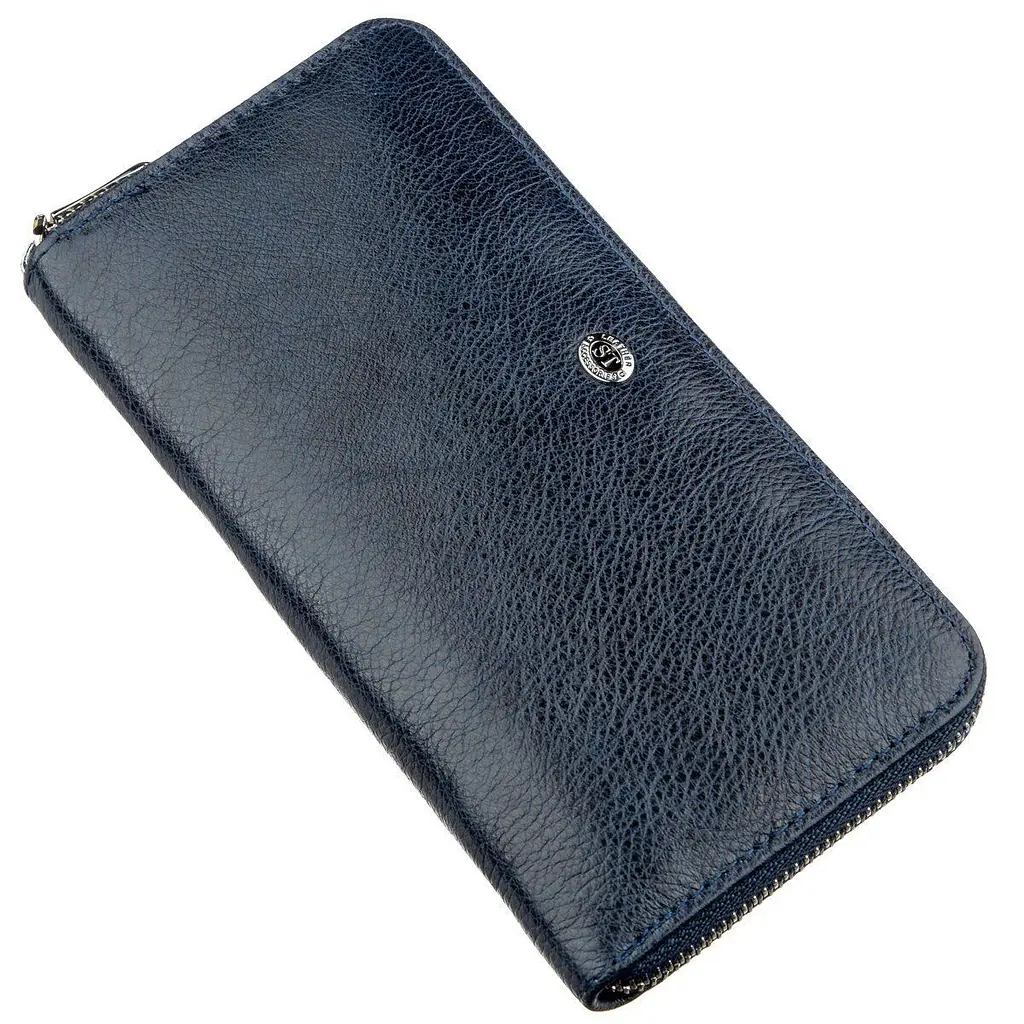 Вертикальний жіночий гаманець-клатч ST Leather 18864 синій - фото 5