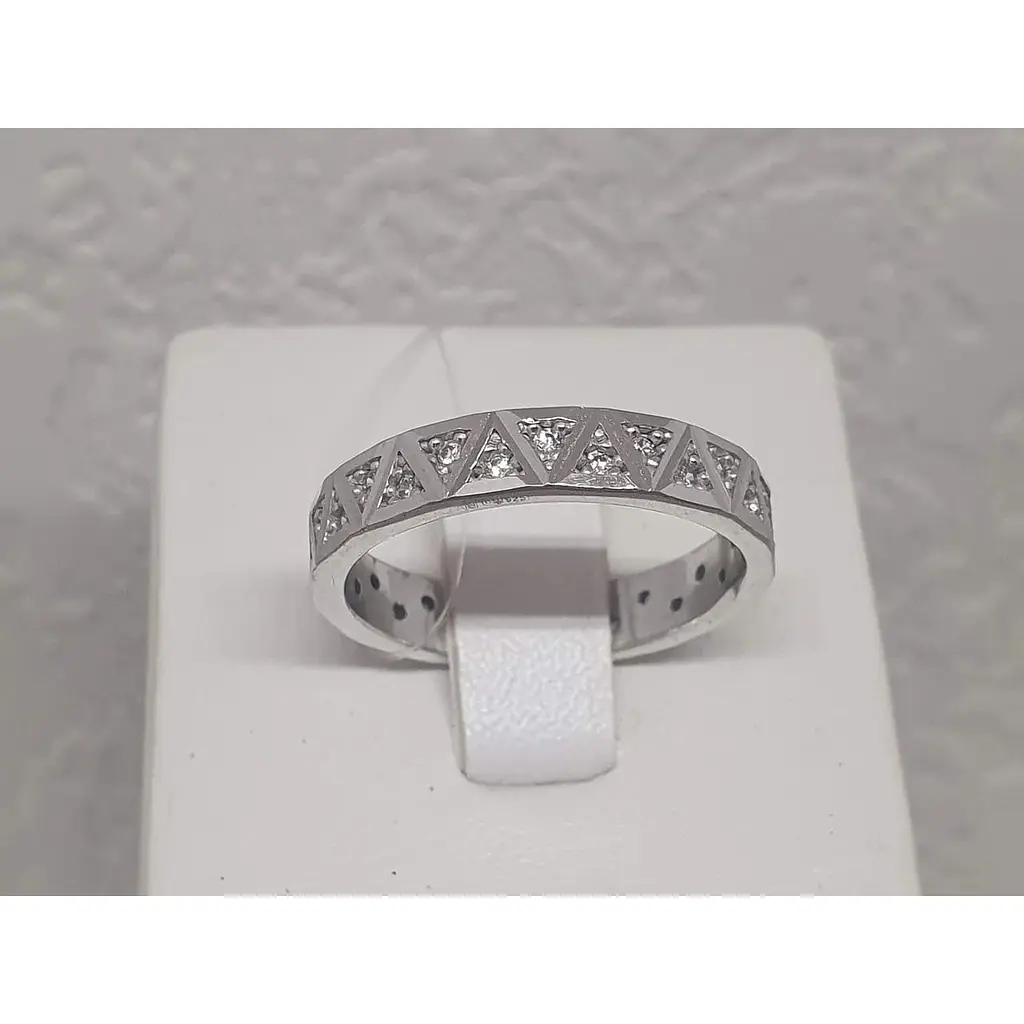 Срібне кільце Qvaliz з фіанітами. 901-00237 19 - фото 4