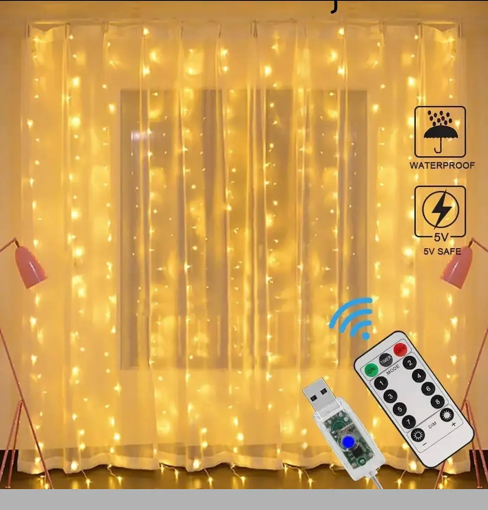 Гірлянда-штора XPRO тепла біла 3х2 м, 150 LED від мережі (46876-91018_161) - фото 2