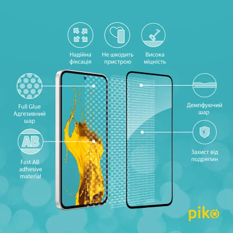 Скло захисне Piko Full Glue Samsung A35 Black (1283126588815) - фото 3