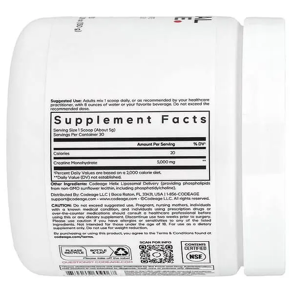 Моногідрат Sport Liposomal Creatine Powder 150 грам Codeage vit0005340 - фото 2