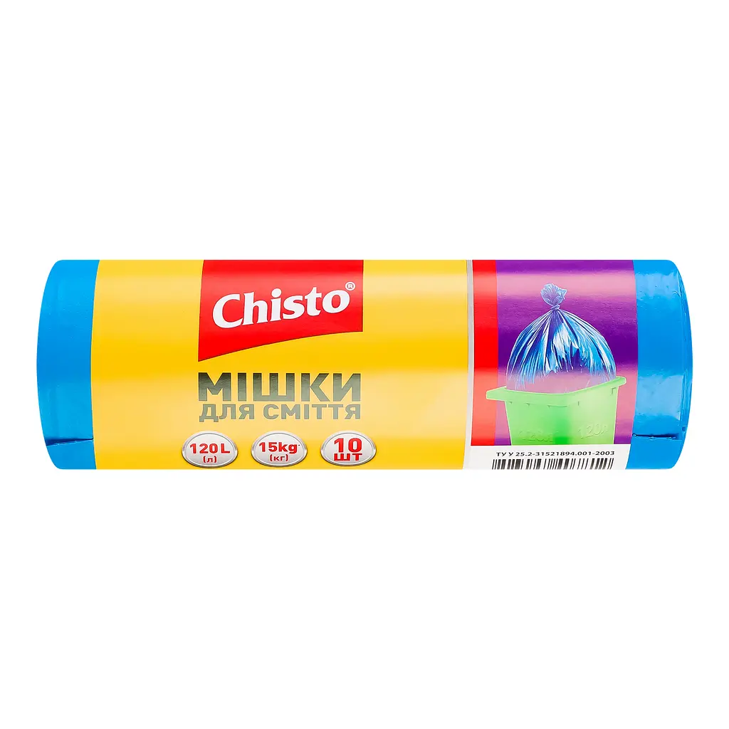 Мішки для сміття Chisto, 120 л, 10 шт. - фото 4
