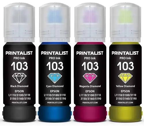 Комплект чорнил Printalist 103 для Epson L1110/L3100, 4x70 мл (PL103SET)