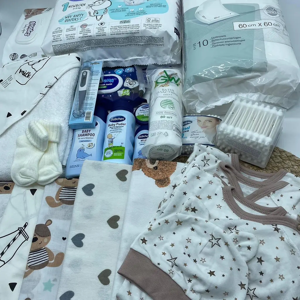 Набор для новорожденных в роддом «Нежное прикосновение» в нейтральных цветах ЭкоМама + сумка в подарок - фото 6