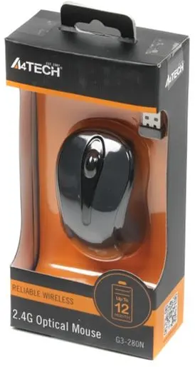 Миша A4Tech G3-280N glossy grey, USB - фото 4
