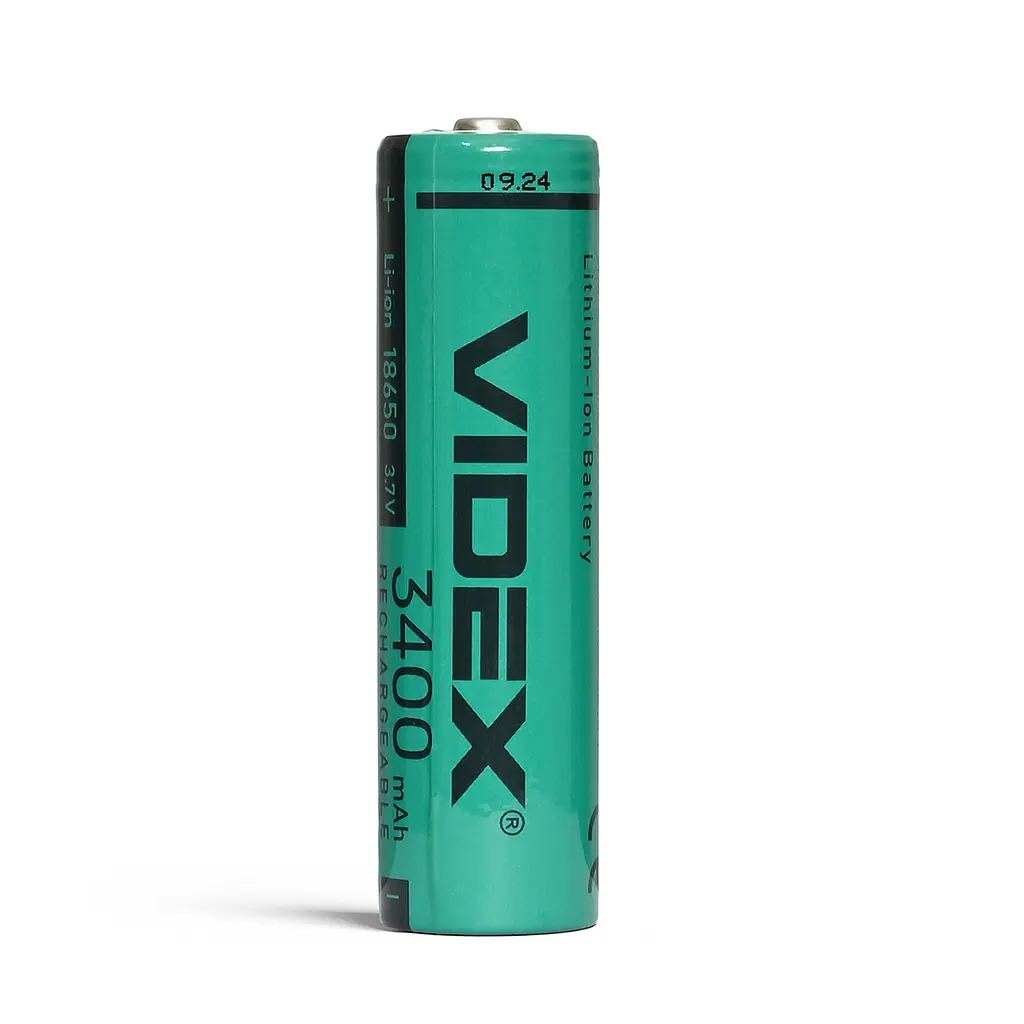 Акумулятор Videx літій-іонний 18650 (без захисту) 3400mAh color box/1шт VIDEX (29054-000) - фото 2