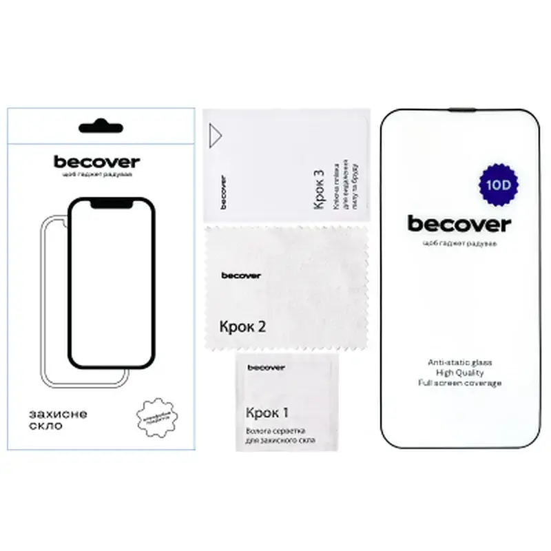 Скло захисне BeCover Apple iPhone 14 Plus 10D Black (711326) - фото 2